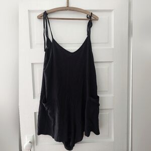 Black Hemp Cotton Jungmaven Playsuit Size Medium Large